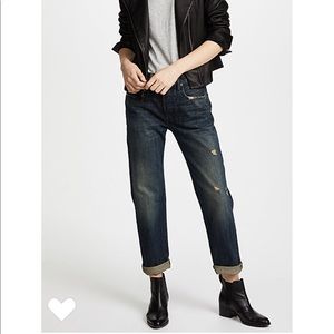 Vince Cuffed Selvedge Union Slouch Jeans Heirloom
